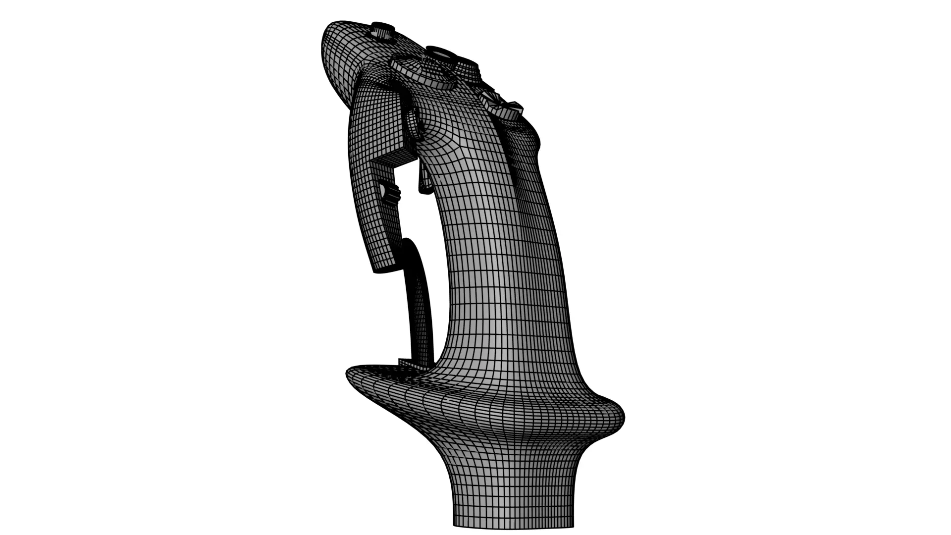 HOTAS Stick for fighter jet  3D model_19