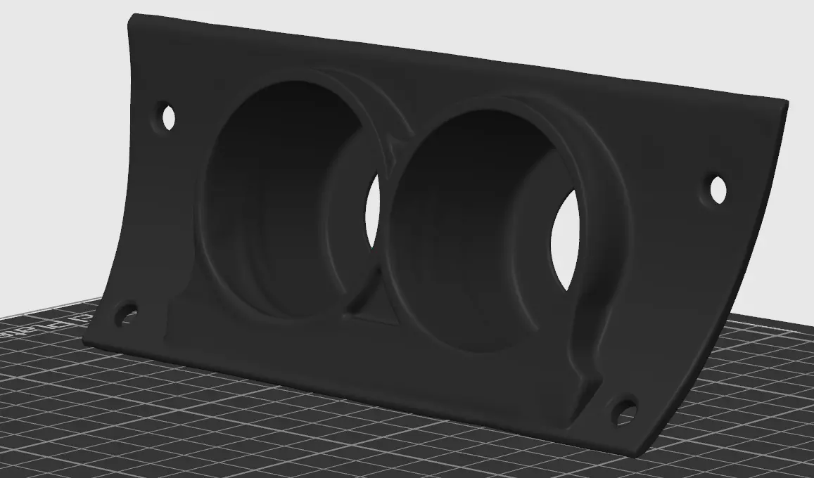 Skoda Octavia MK1 Ashtray Gauge Pod for Racing Meters 3D print model_3