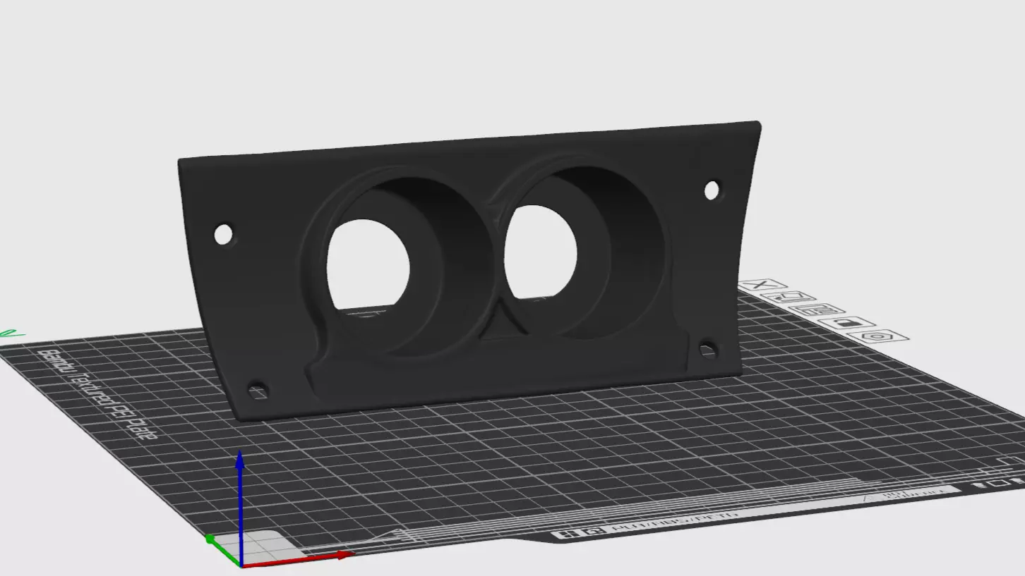 Skoda Octavia MK1 Ashtray Gauge Pod for Racing Meters 3D print model_0