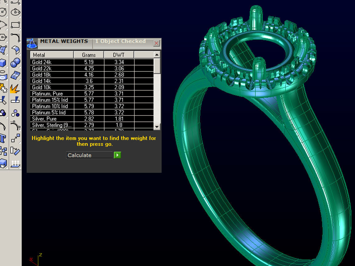 ZLSE01 oval halo engagement ring 3D print model_3