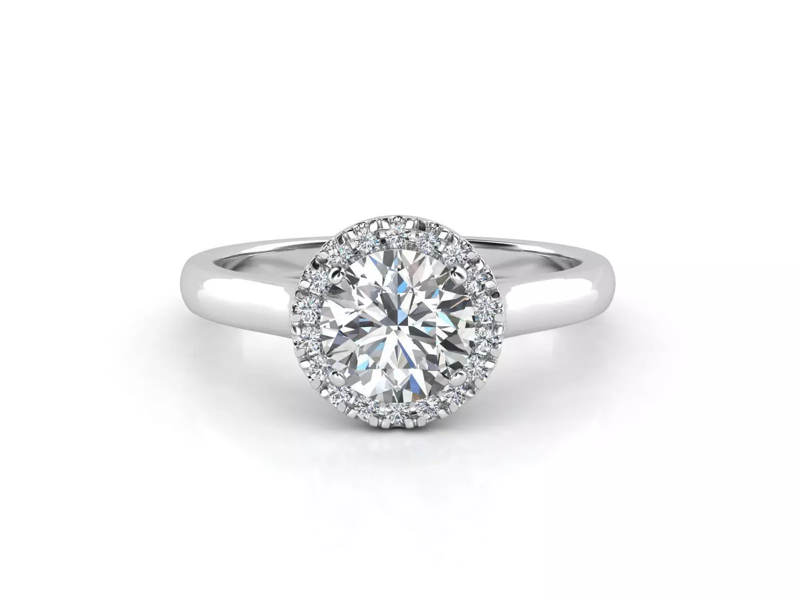 ZLSE01 oval halo engagement ring 3D print model_0