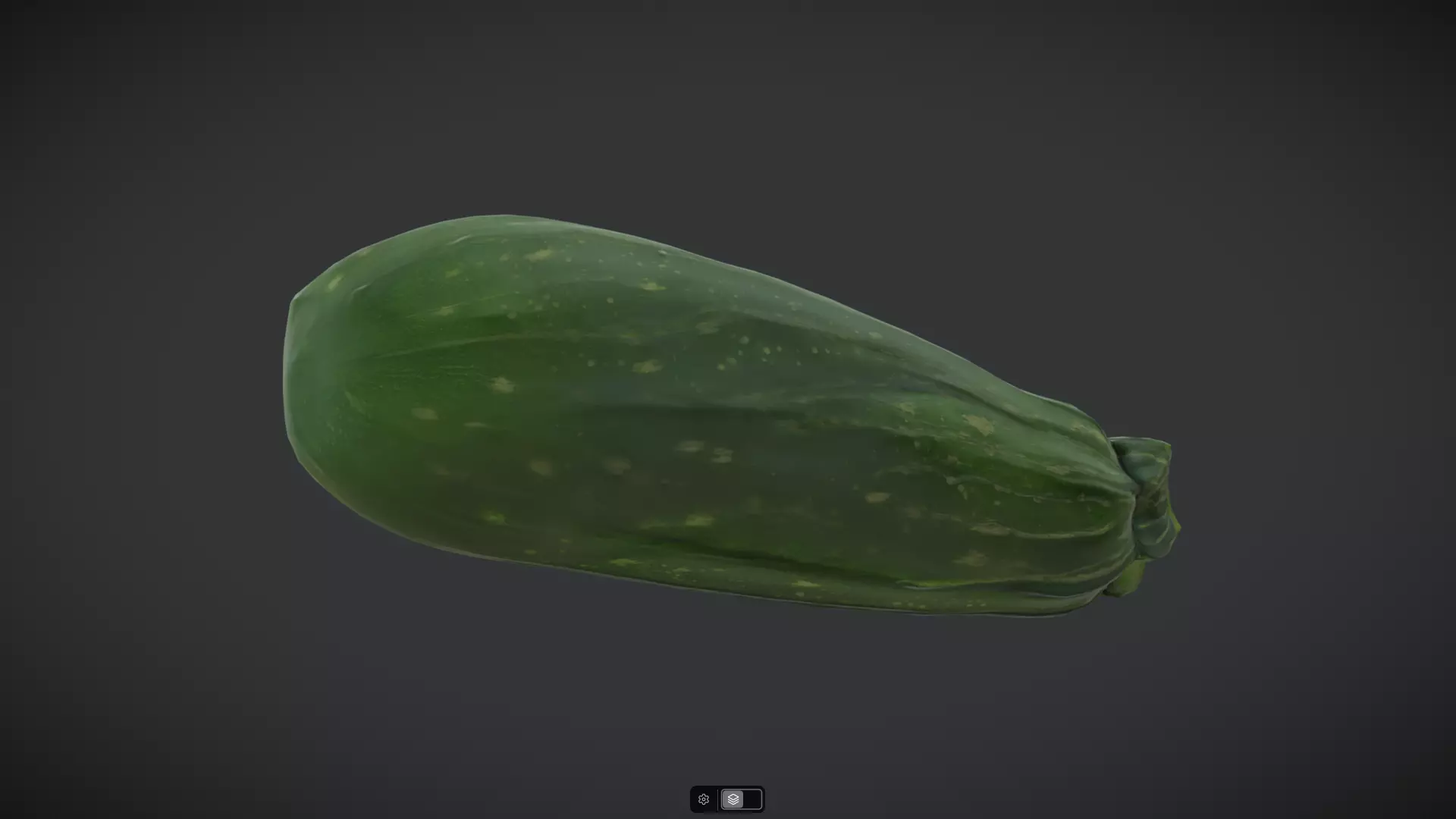 Zucchini Low-poly 3D model_3