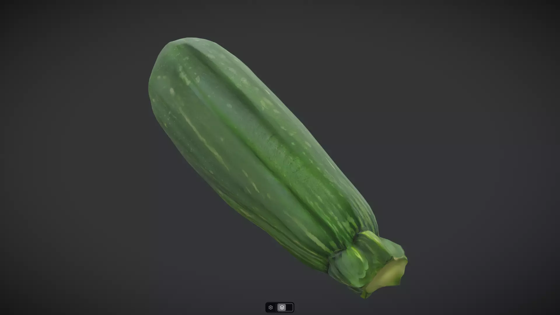 Zucchini Low-poly 3D model_5