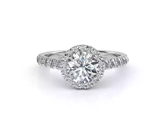 ZLSE02 halo diamond engagement ring