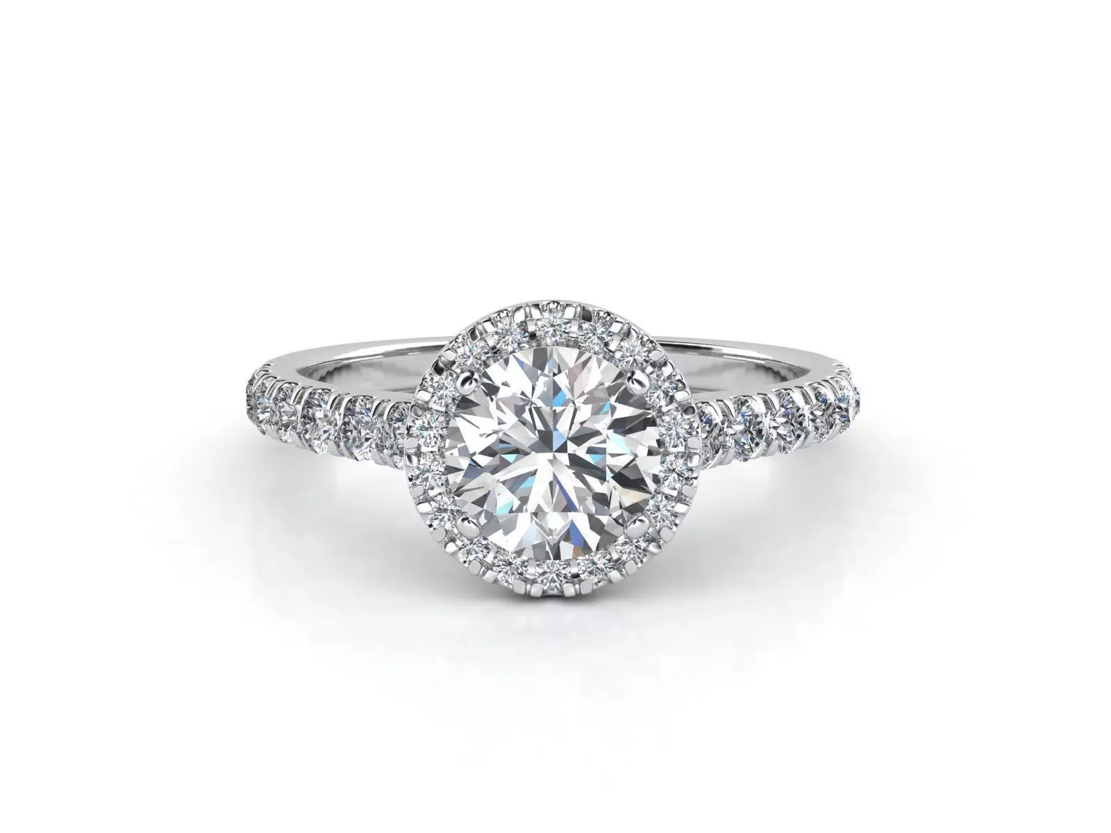 ZLSE02 halo diamond engagement ring 3D print model_0