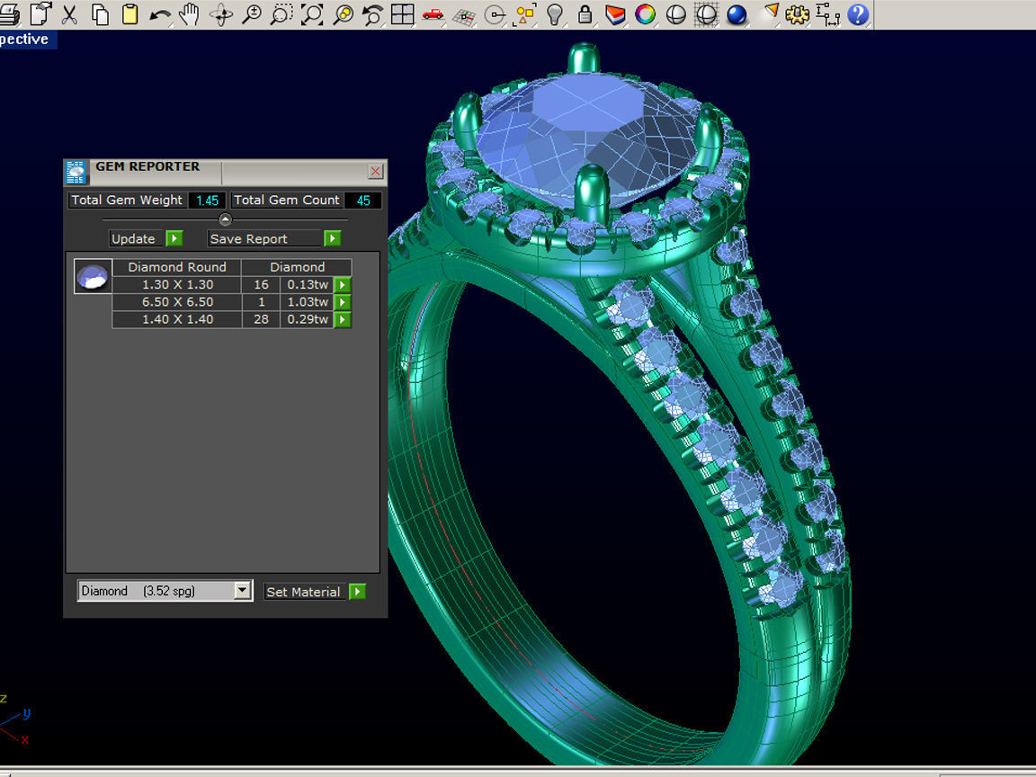 ZLSE03 oval halo engagement ring 3D print model_4