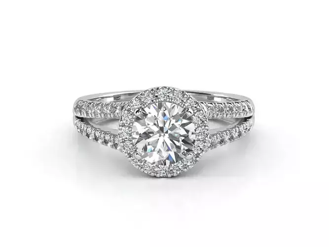 ZLSE03 oval halo engagement ring
