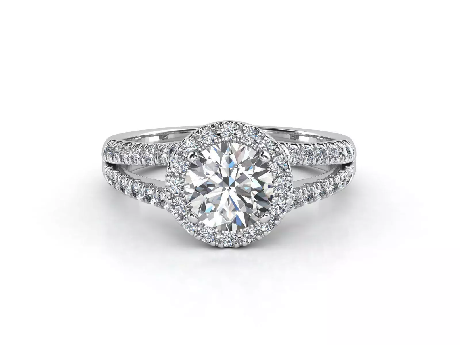 ZLSE03 oval halo engagement ring 3D print model_0