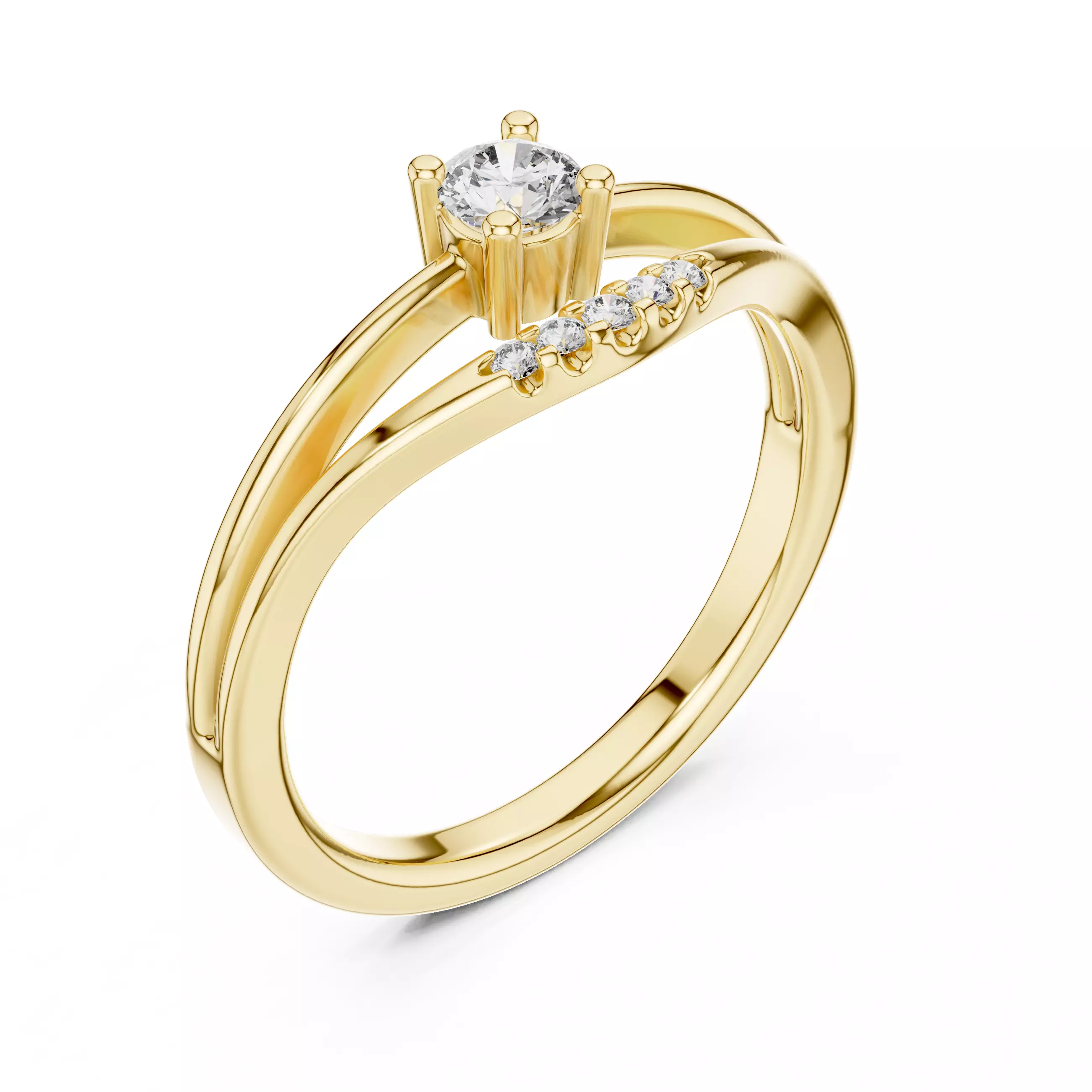 Light Solitaire Ring 3dm stl renders animation videos details 3D print model_11