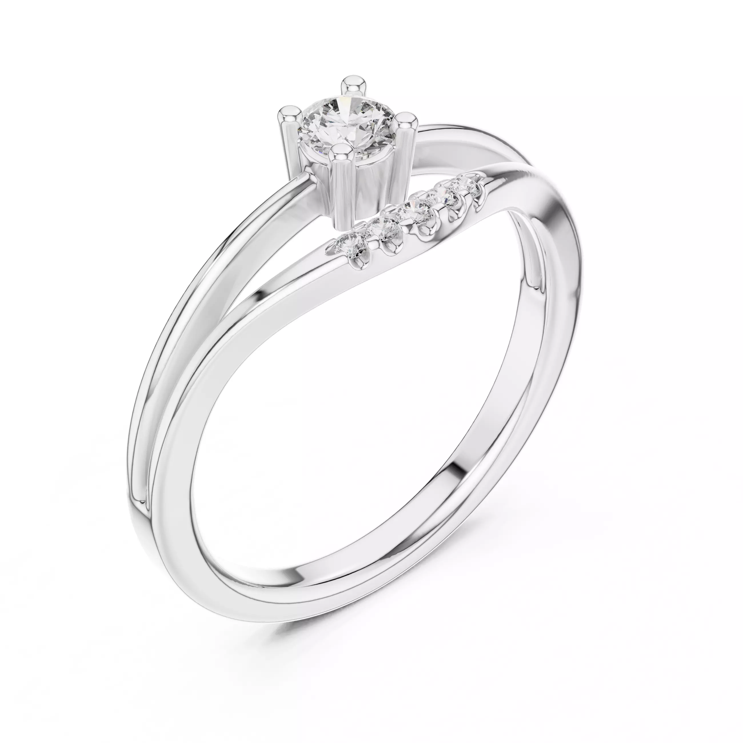 Light Solitaire Ring 3dm stl renders animation videos details 3D print model_7