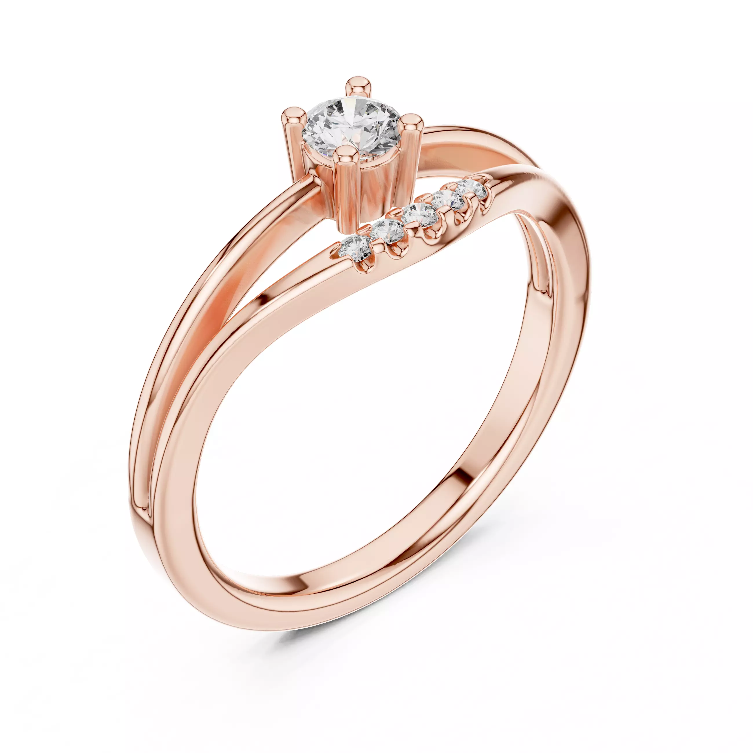 Light Solitaire Ring 3dm stl renders animation videos details 3D print model_4