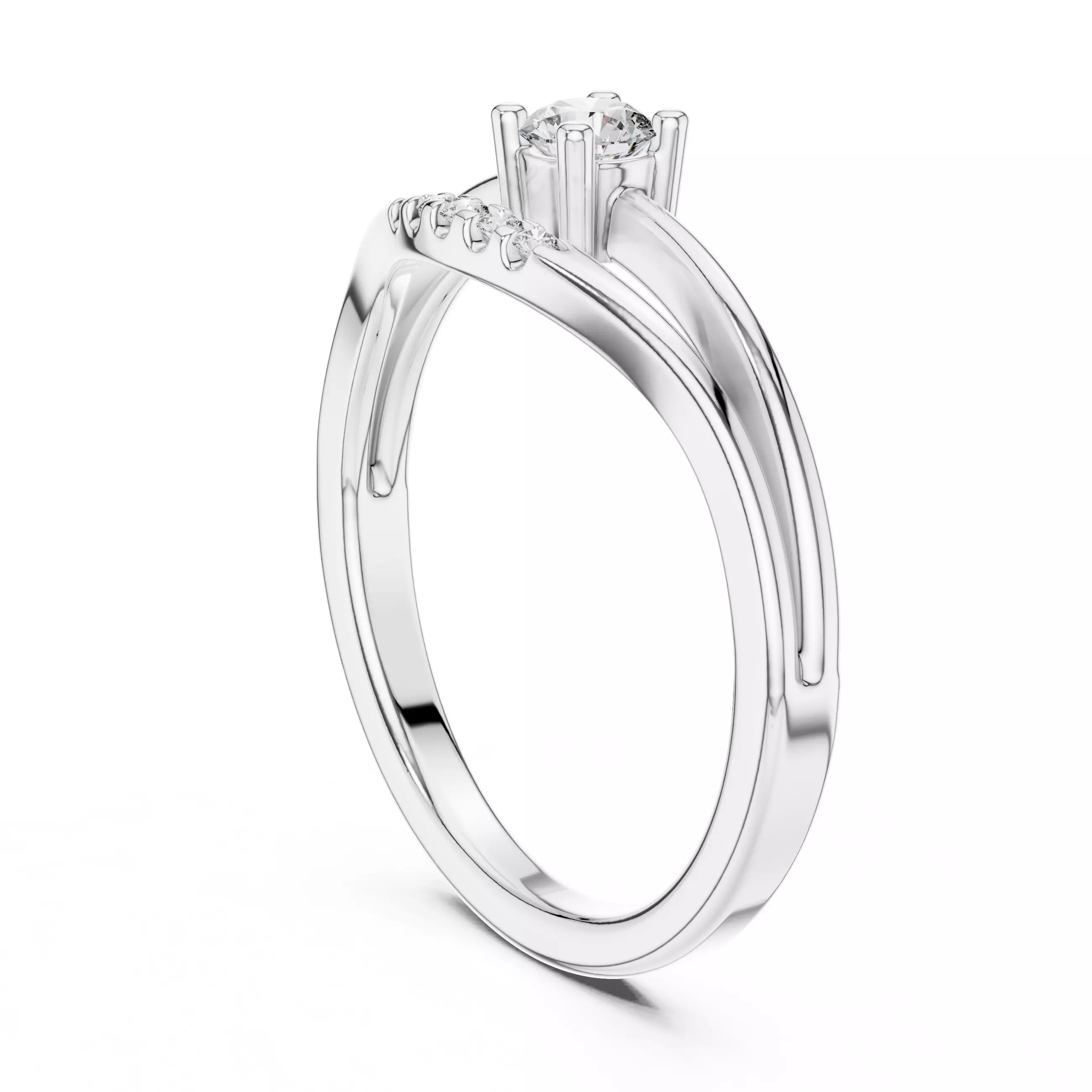 Light Solitaire Ring 3dm stl renders animation videos details 3D print model_6