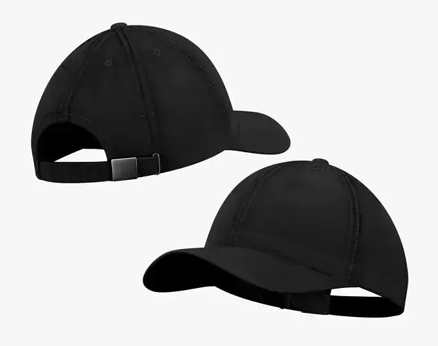 Baseball Cap All Black - Game Ready PBR 4K Low-poly 3D model