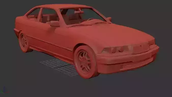 Generic 3 series Mk3 E36 coupe HQinterior 1993 3D print model