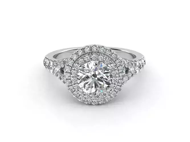 ZLSE04 oval diamond halo engagement ring