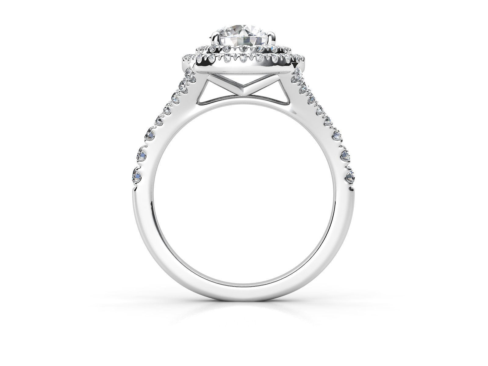 ZLSE04 oval diamond halo engagement ring 3D print model_2