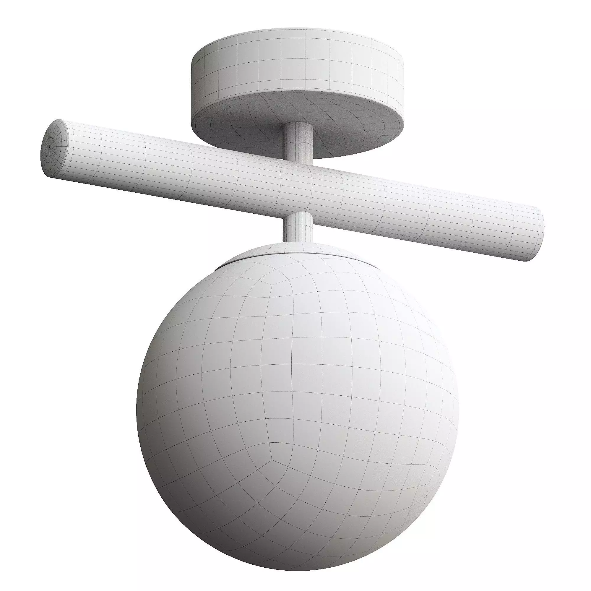 Linea ceiling lamp 3D model_2