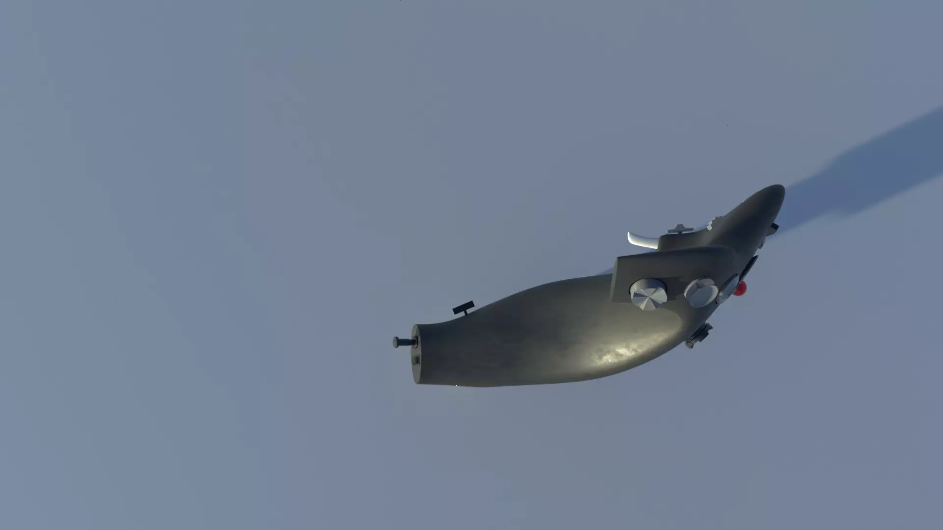 Throttle grip for fighter jet 3D model_6