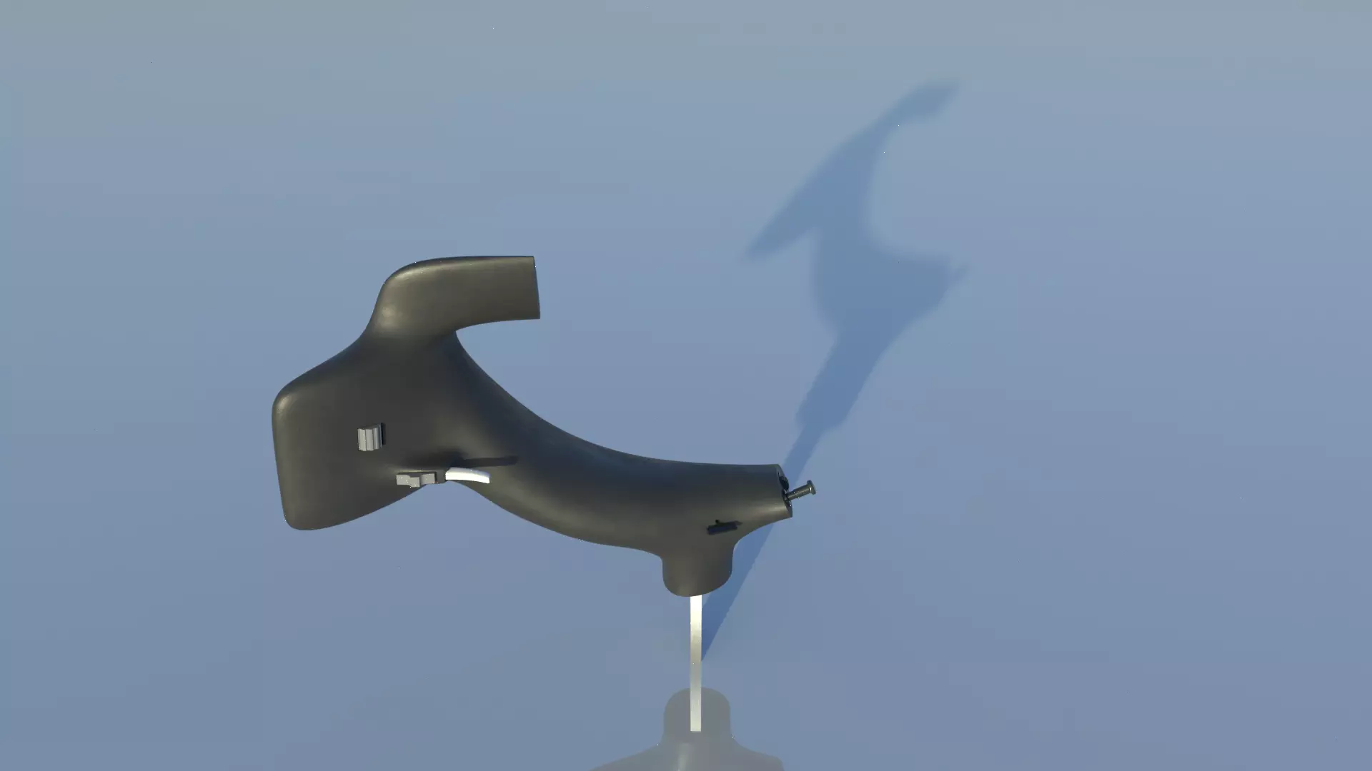 Throttle grip for fighter jet 3D model_4