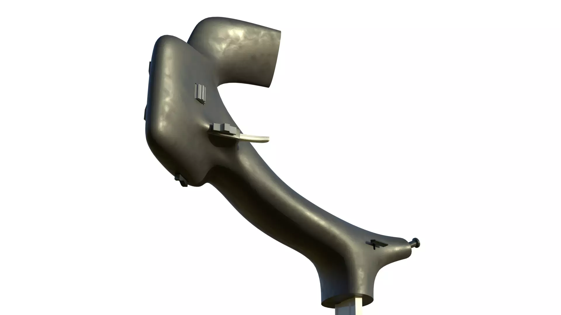 Throttle grip for fighter jet 3D model_14