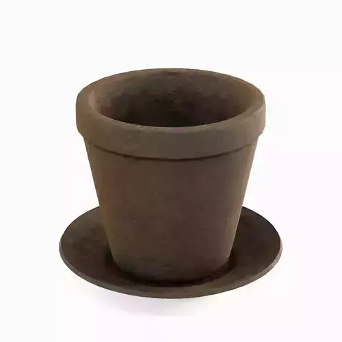 Classic Clay Pot 02 Low-poly 3D model