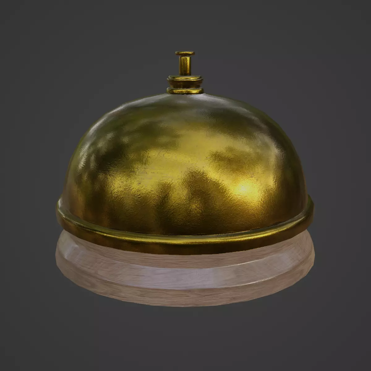 Classic Reception Bell 02 Low-poly 3D model_5