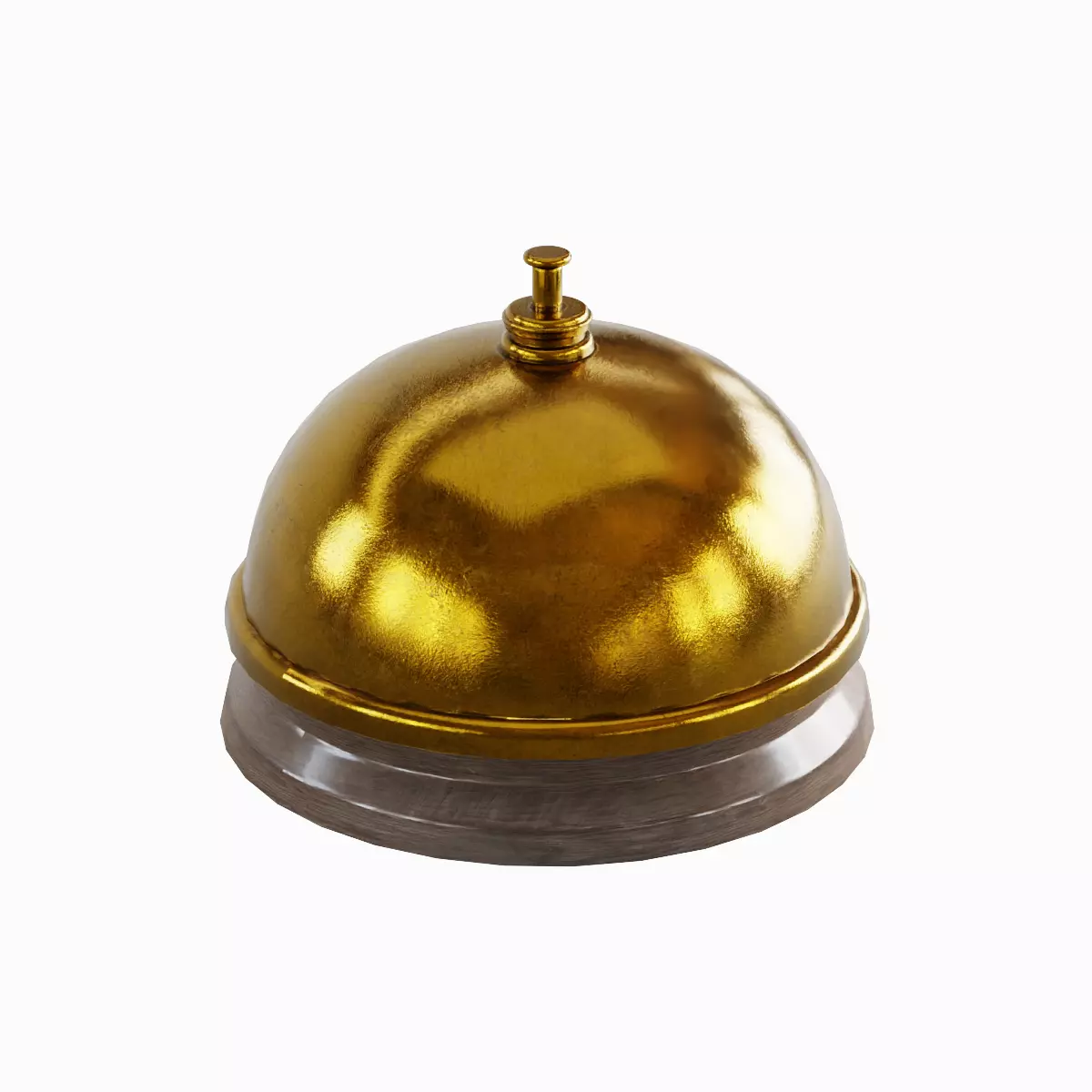 Classic Reception Bell 02 Low-poly 3D model_4