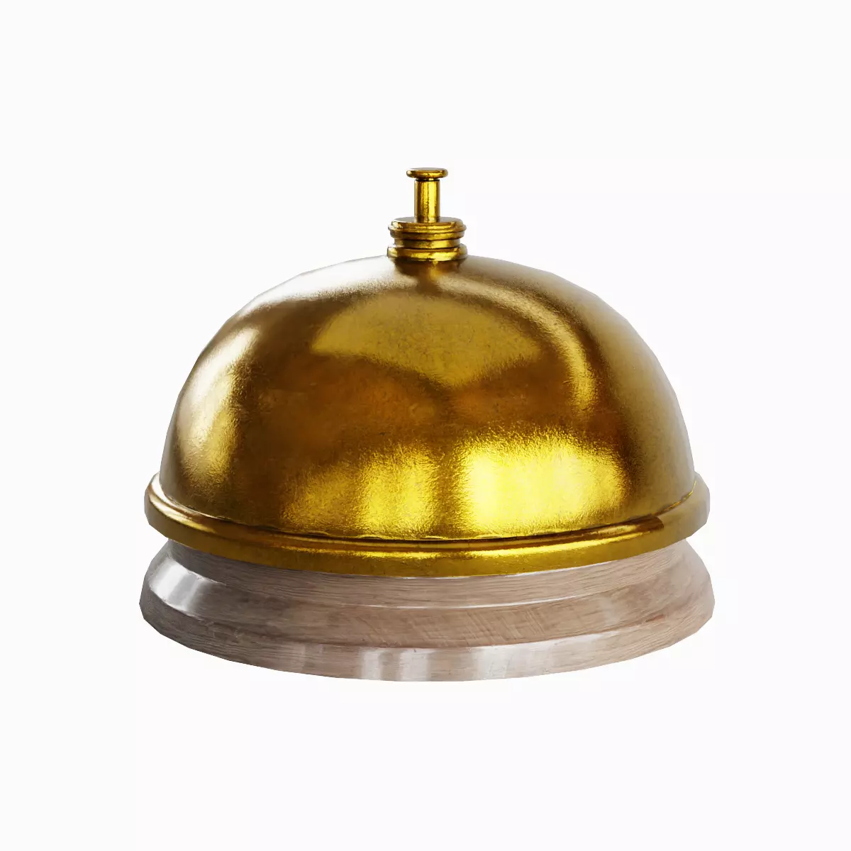 Classic Reception Bell 02 Low-poly 3D model_1