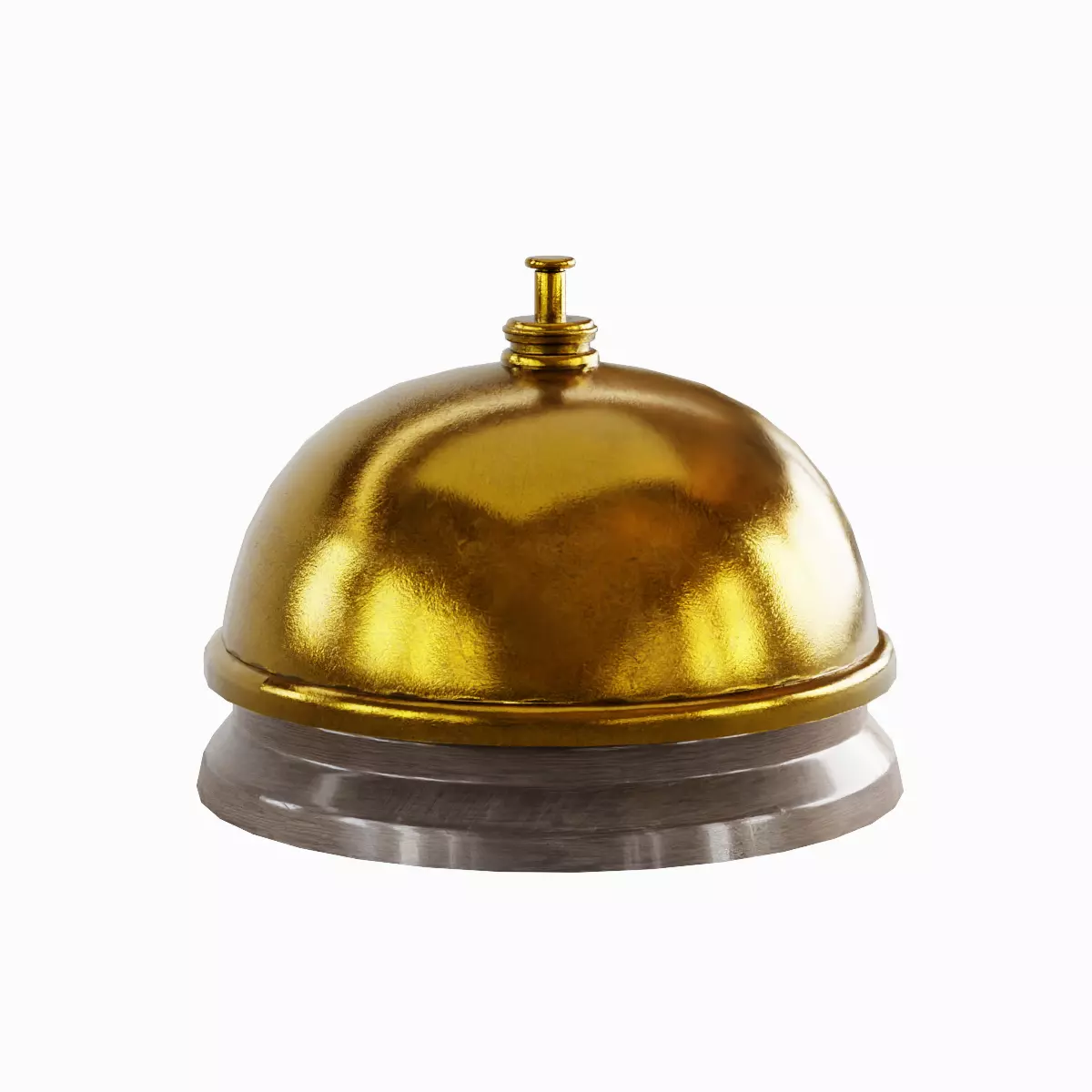 Classic Reception Bell 02 Low-poly 3D model_3