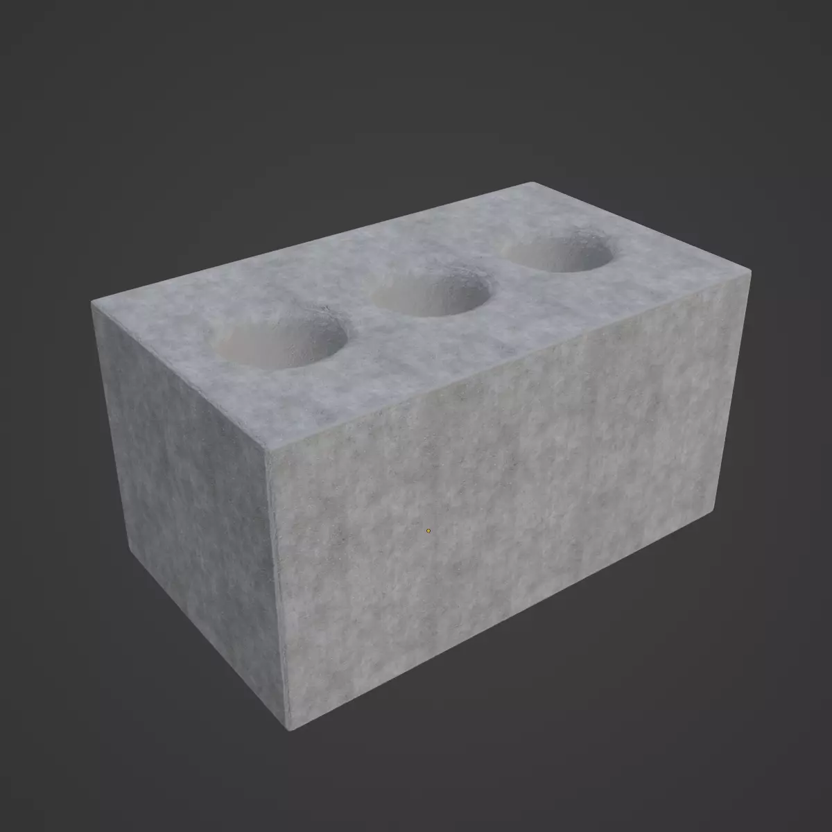 Concrete Brick 03 Low-poly 3D model_6