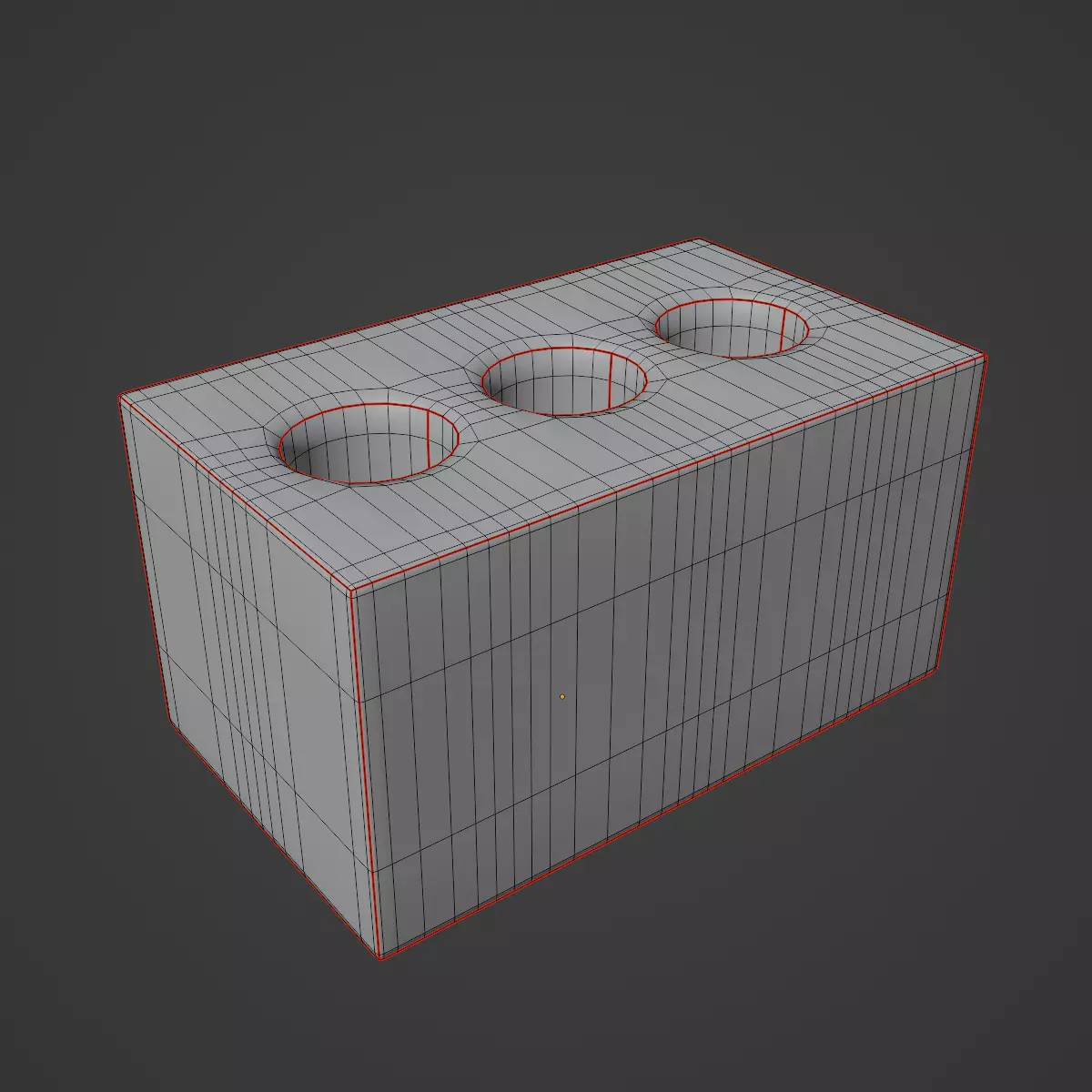 Concrete Brick 03 Low-poly 3D model_8