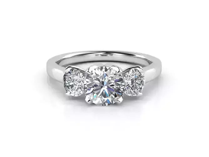 ZLT03 three stone diamond engagement ring