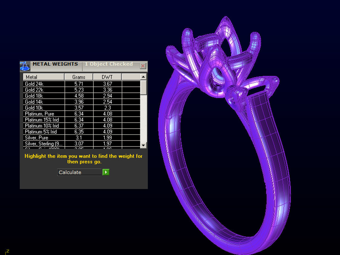ZLT03 three stone diamond engagement ring 3D print model_3