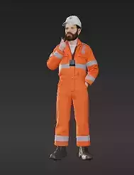 85 - Realistic Race Marshal Figure for Trackside Dioram