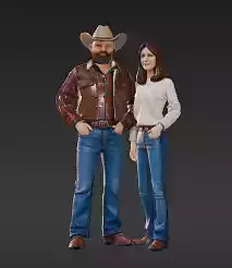 83 - Rebel Trucker Hero and Passenger - Figures from a