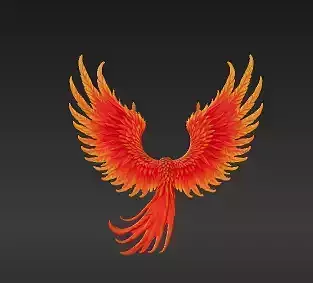 7 - Ethereal Rising Phoenix Wings - High-Detail Fantas