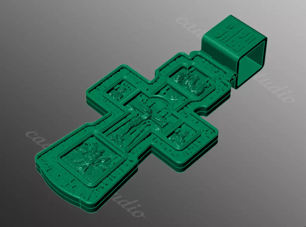 Orthodox christian cross od96 3D print model_2