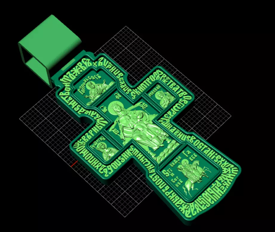 Orthodox christian cross od96 3D print model_9