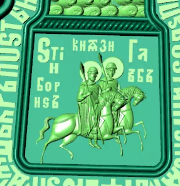 Orthodox christian cross od96 3D print model_14