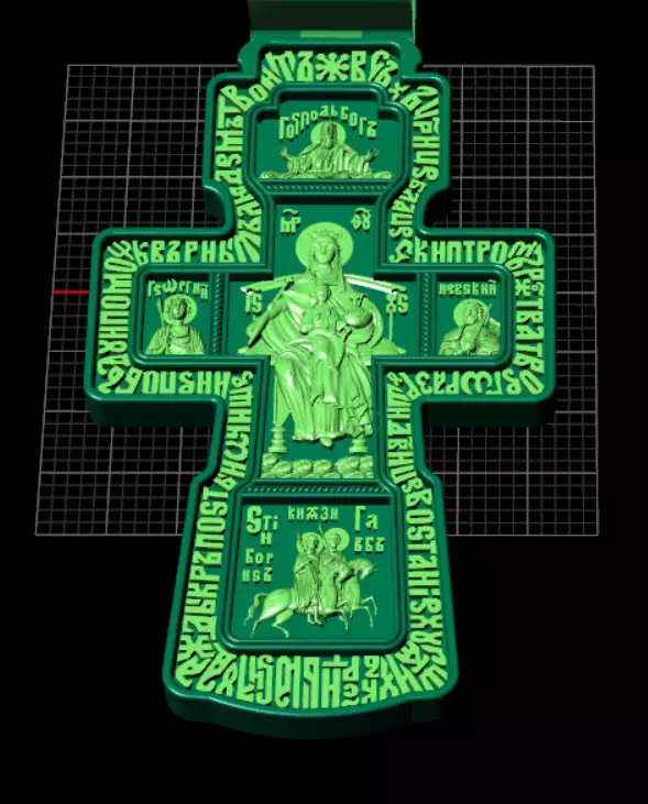 Orthodox christian cross od96 3D print model_15