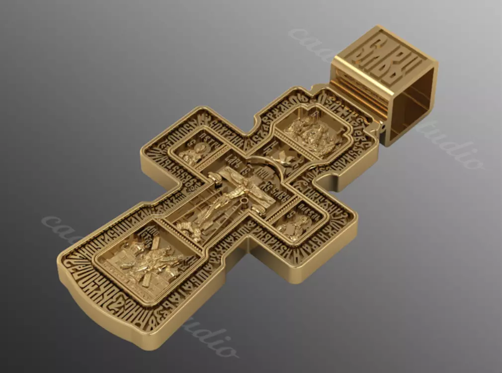 Orthodox christian cross od96 3D print model_0