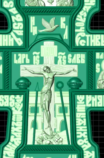 Orthodox christian cross od96 3D print model_20