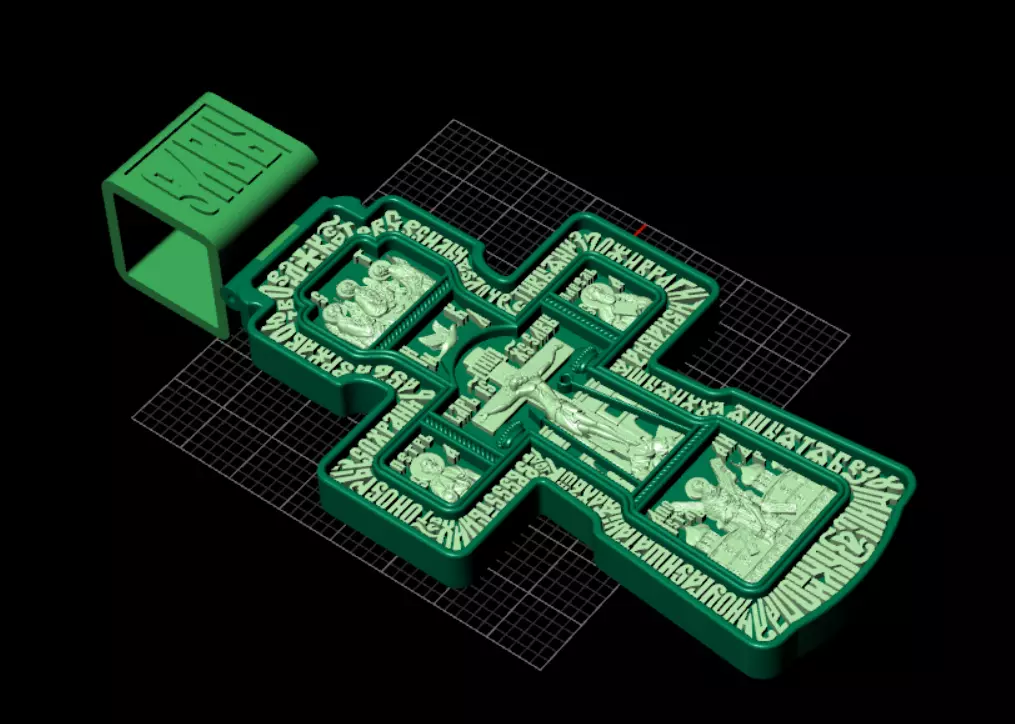 Orthodox christian cross od96 3D print model_8