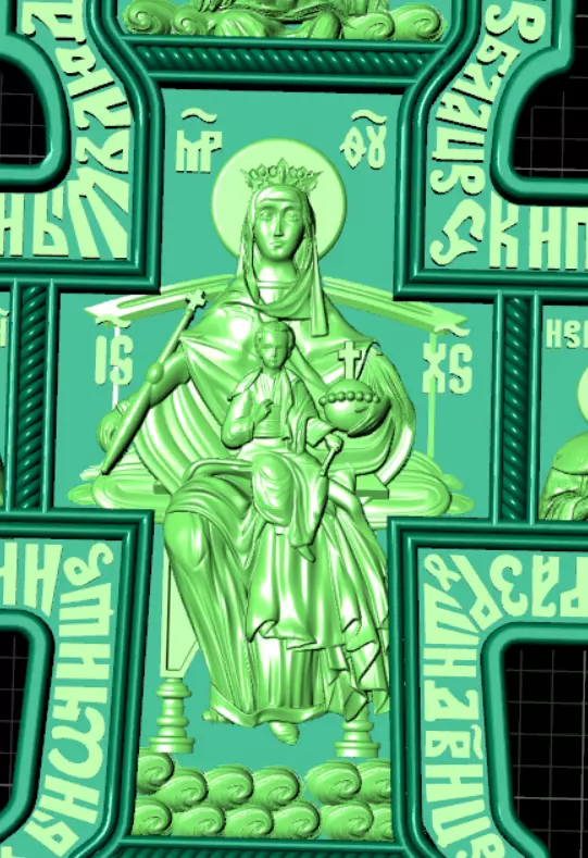 Orthodox christian cross od96 3D print model_13