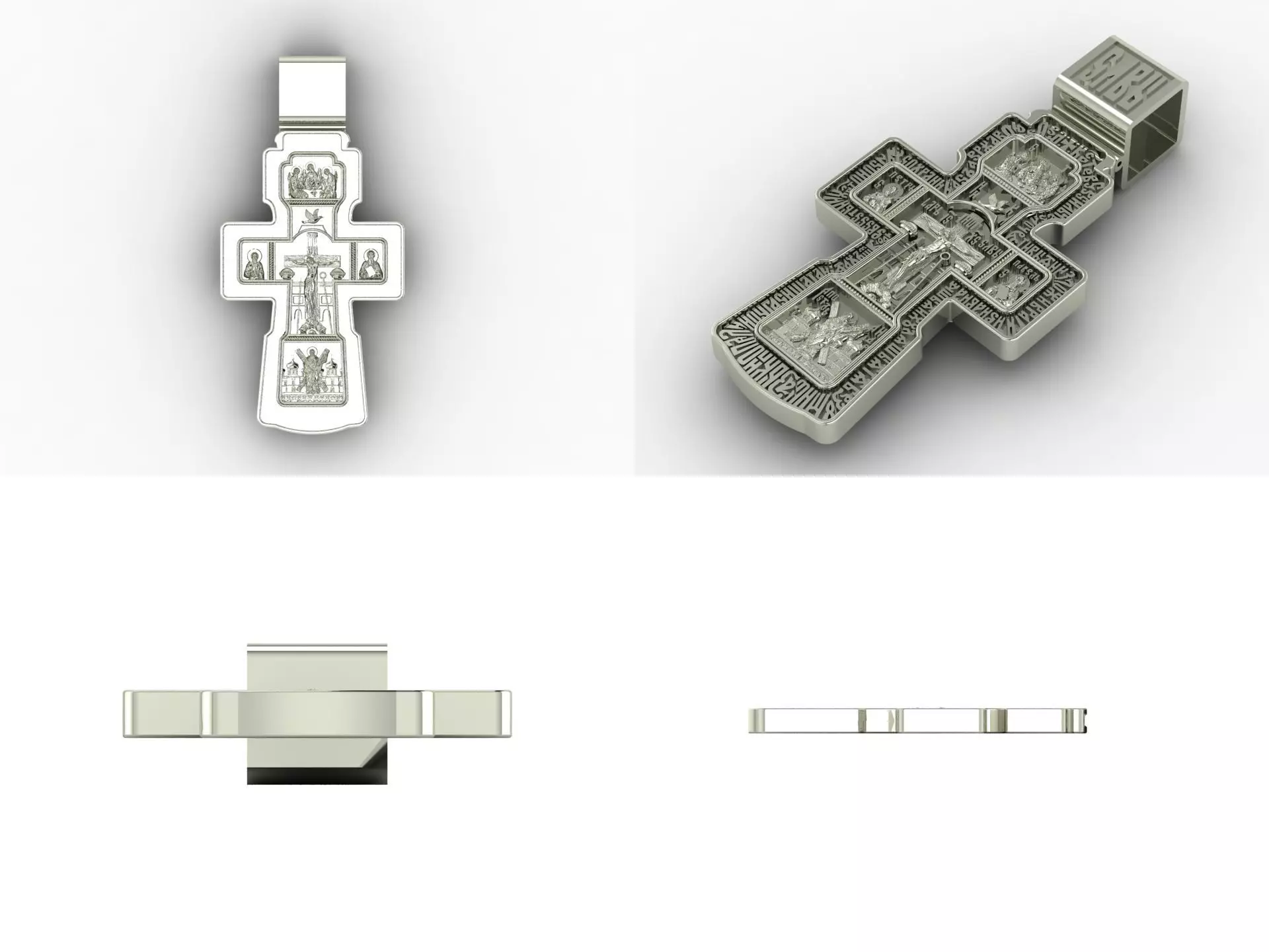 Orthodox christian cross od96 3D print model_5