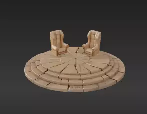 65 - Rebel Hero Ceremony Dias - Diorama for 3 75-Inch A 3D print model