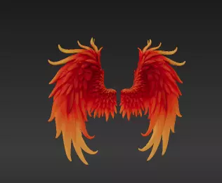 6 - Dynamic Firebird Wings for Character Models Cosp 3D print model