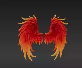 6 - Dynamic Firebird Wings for Character Models  Cosp