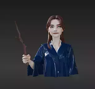 58 - Intelligent Female Wizard in Elegant Robes - Magic