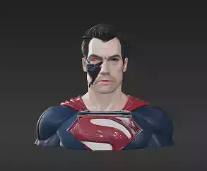 53 - Cyborg Super-Hero Villain - Realistic Figure for C